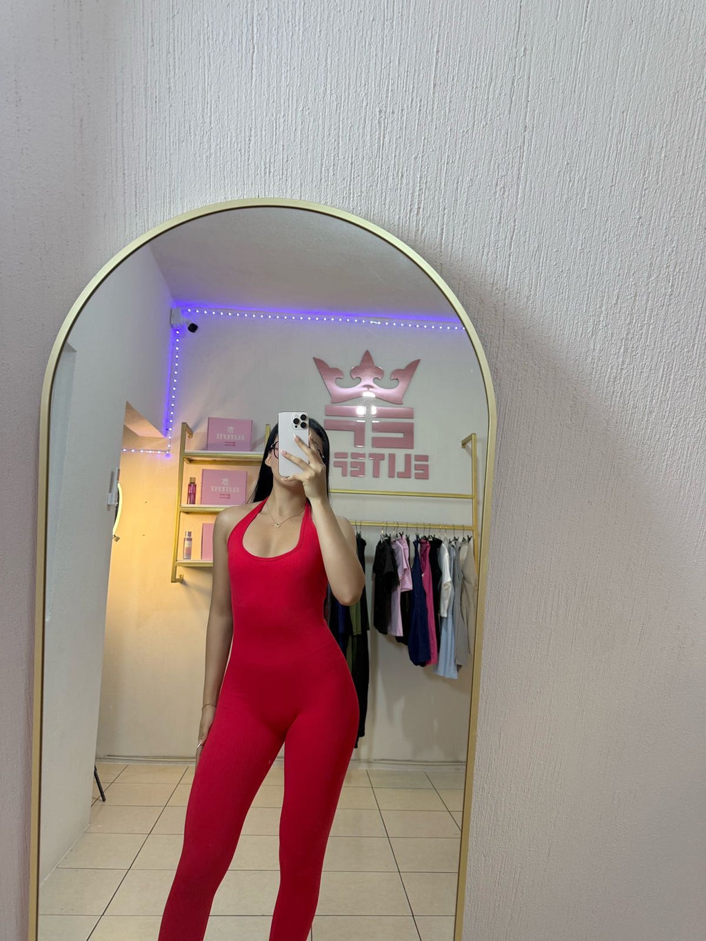 ENTERIZO LARGO PUSH UP CON CUELLO HALTER