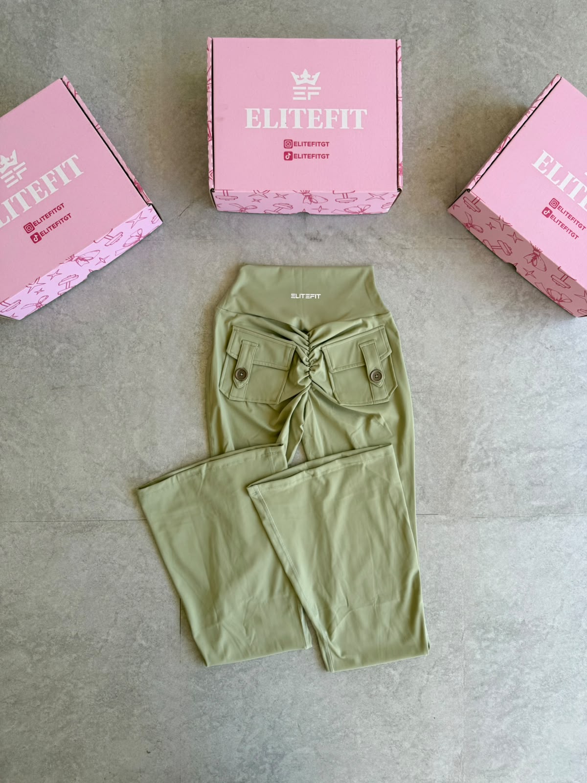 LEGGINGS FLARE BOLSITAS
