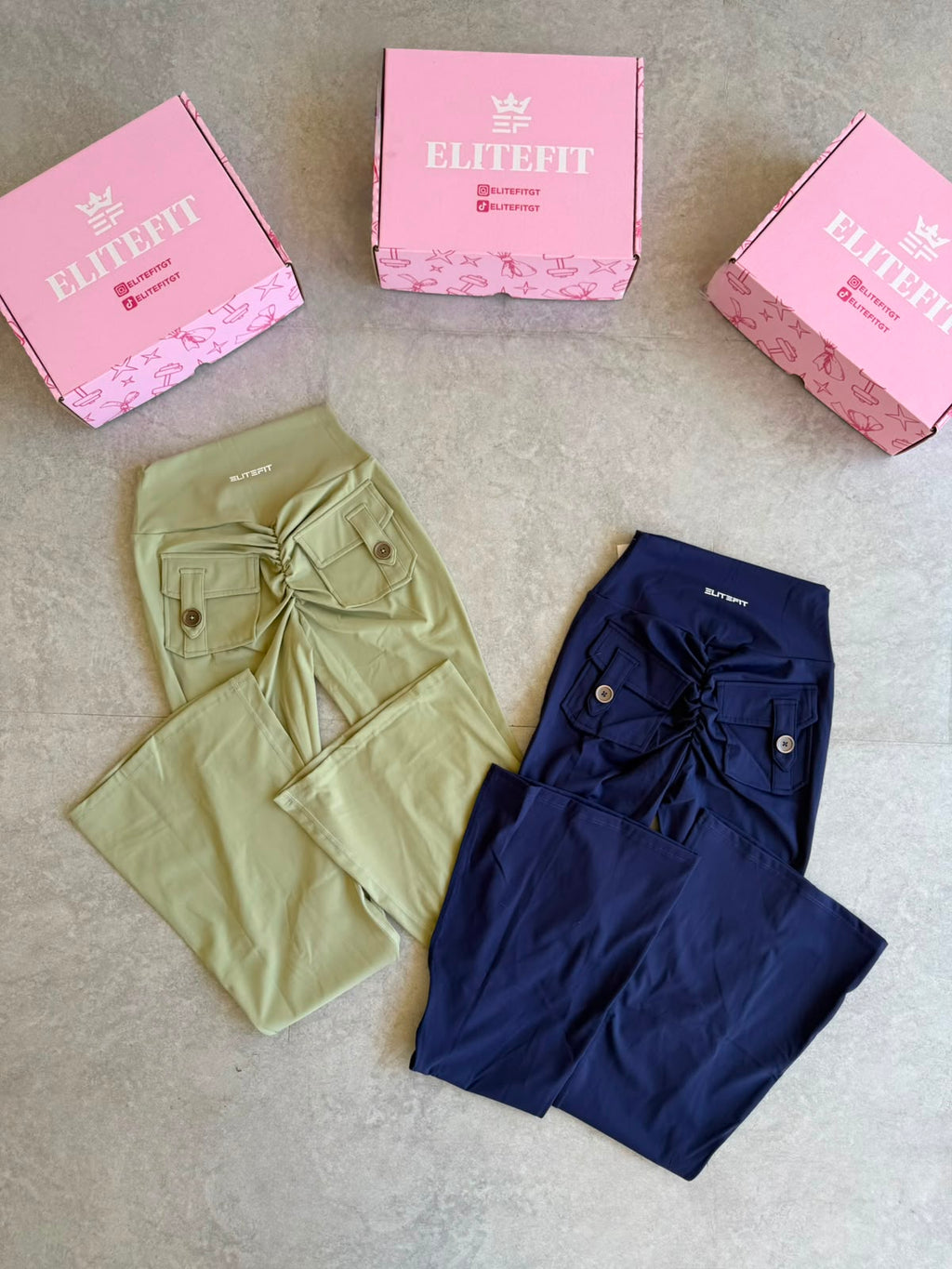 LEGGINGS FLARE BOLSITAS