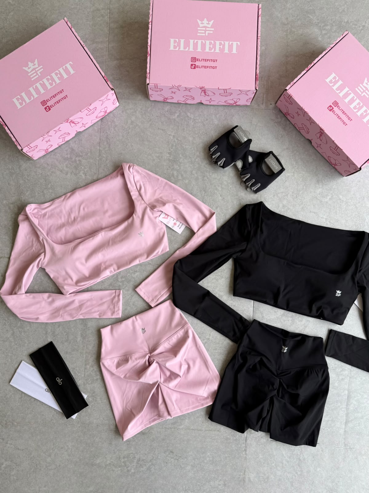 CONJUNTO SHORT PUSH UP Y TOP MANGA LARGA
